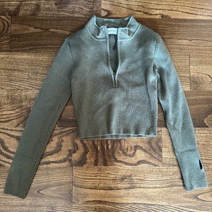 SHEKOU 1/4 ZIP SWEATER